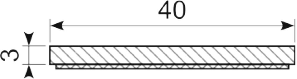 Svampegummi 40 x 3 mm EPDM