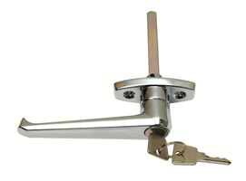 Dørgreb med lås og flange
