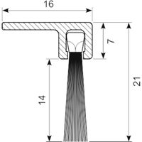Børsteliste m/alu skinne 90 gr