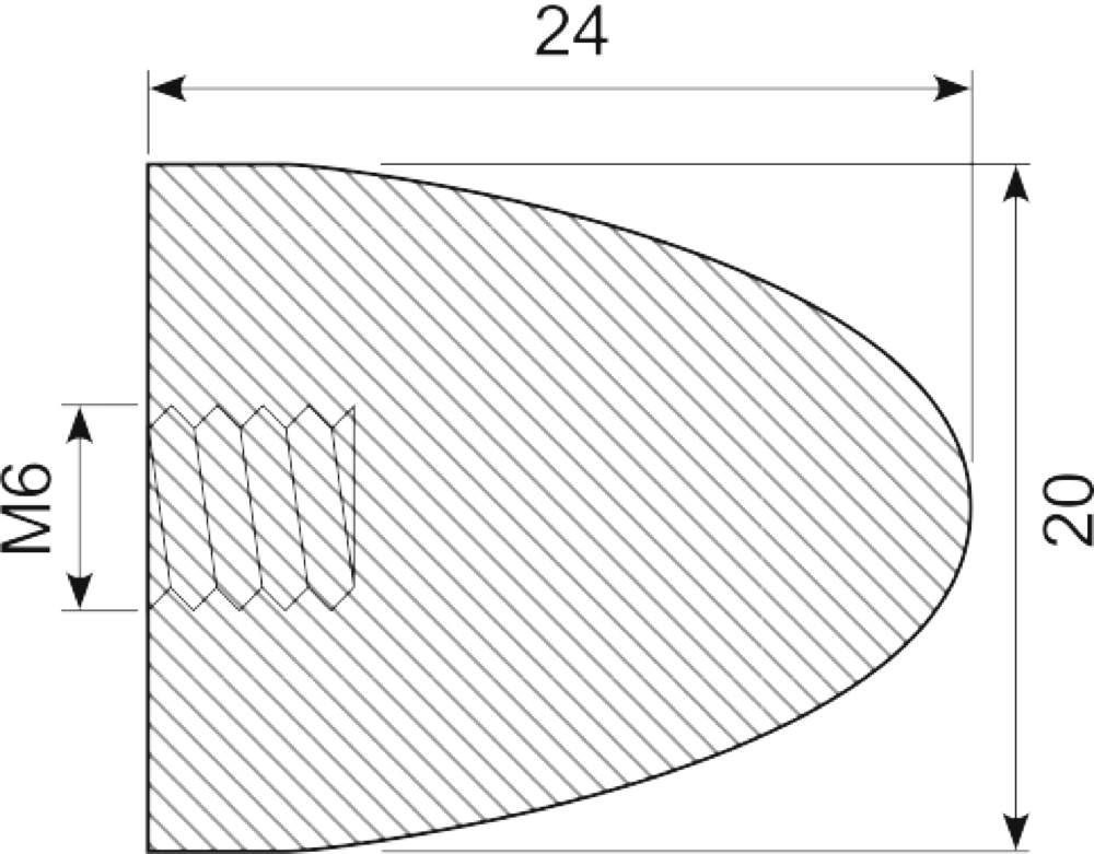 Vibrationsdæmper Ø20x24 mm
