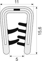 Kantliste PVC grip 1.5-4.5 mm