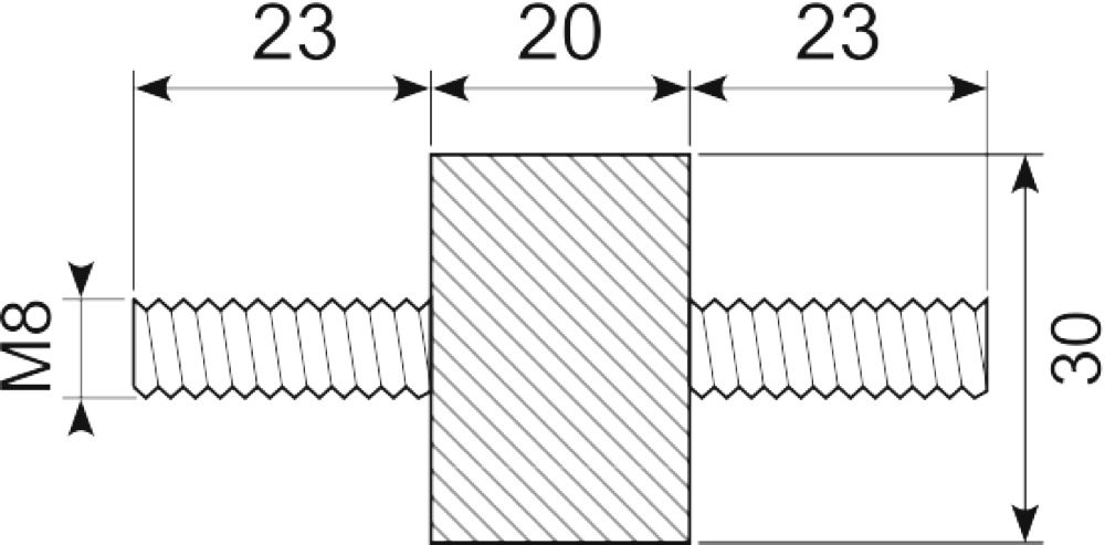 Vibrationdæmper ø30x20 mm
