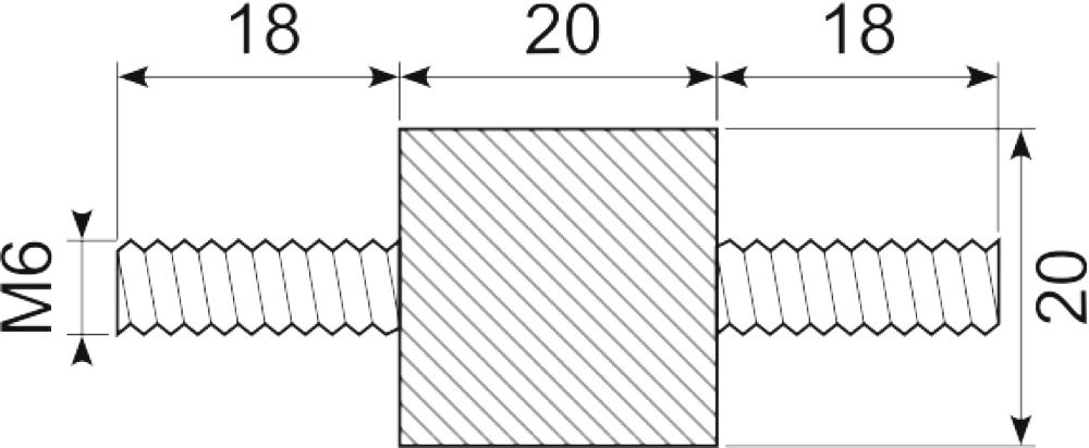 Vibrationsdæmper Ø20x20