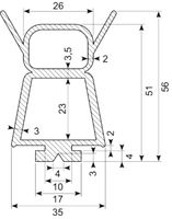 EPDM portprofil sh.65-70