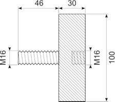 Vibrationsdæmper Ø100x30 mm