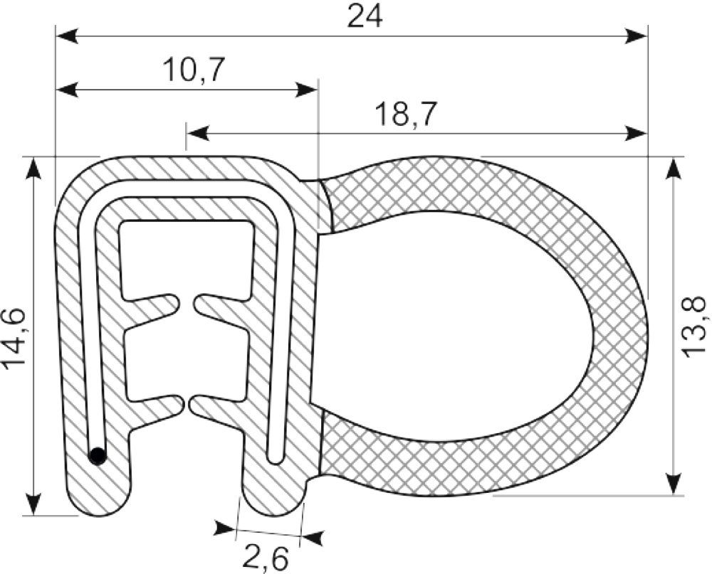 Kantliste Co.ex EPDM EN45545