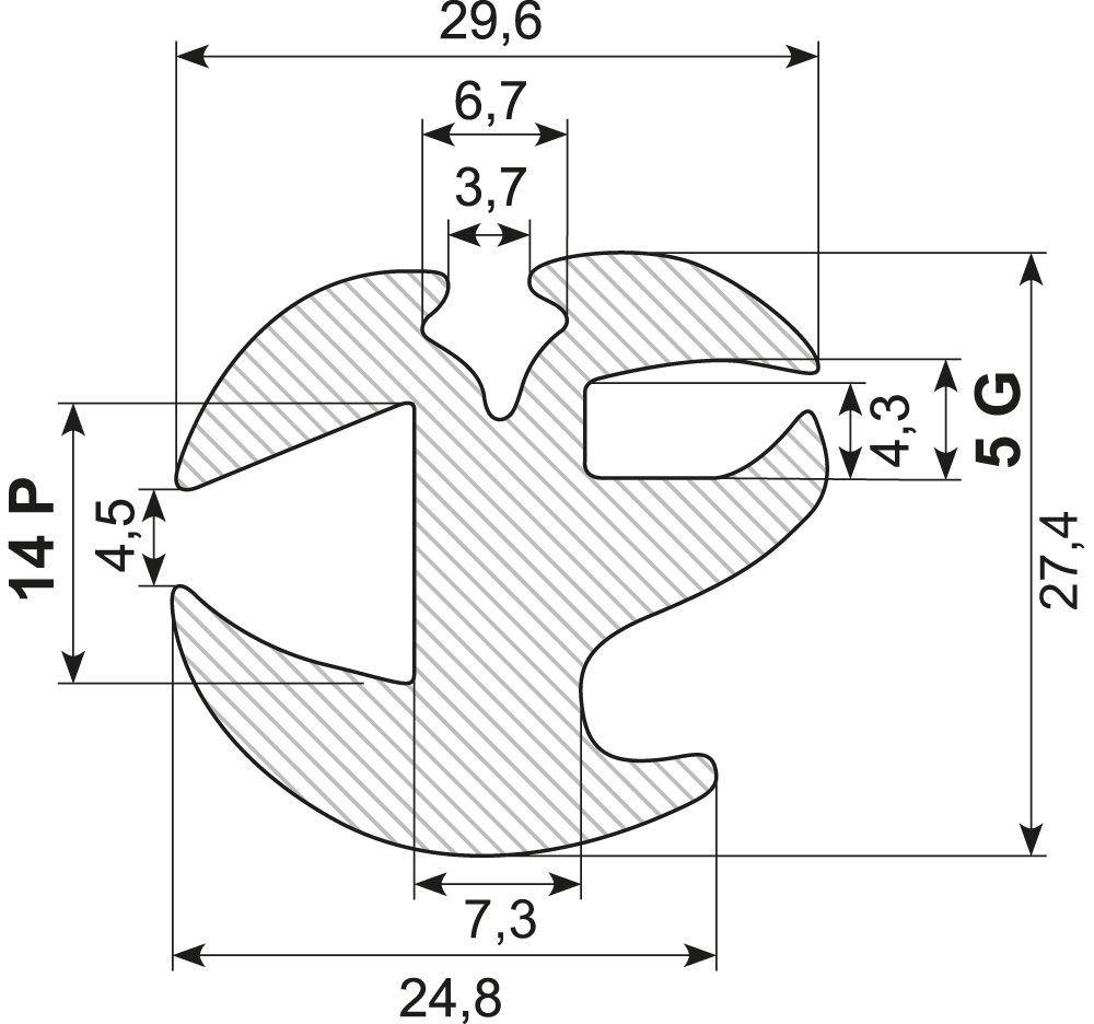 Rudeprofil EPDM