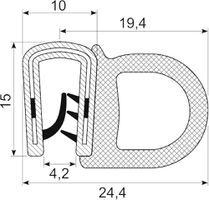 Kantliste PVC/Svampeg 304SS