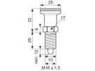 Rustfri positioneringsbolt d=10 kort
Rustfri SS303 Nylon kn