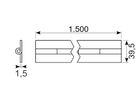 Aluminium pianohængsel 1500x39.5x1.5mm