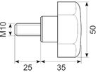 Stjernegreb Ø50 M10x25 sort