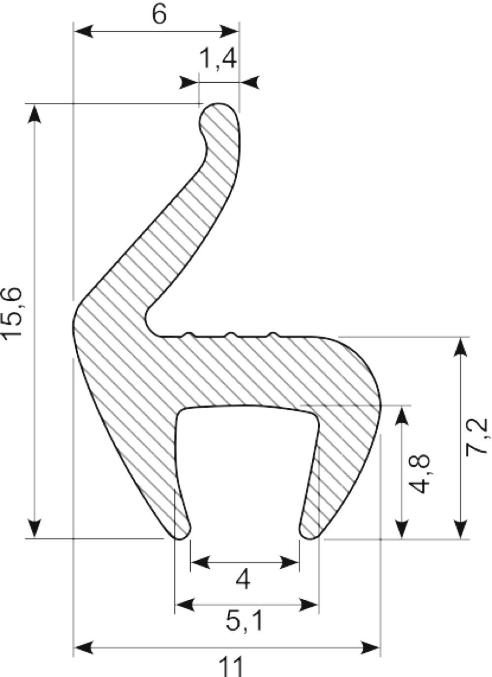 Rudeprofil EPDM