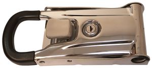 Rustfri Ø22 lukker Påbygning 238x104mm Højde 40mm
Enslukken