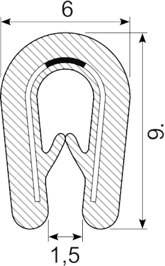 Kantliste PVC grip 1.0-2.0 mm