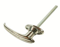 L-Dørgreb med flange. uden lås