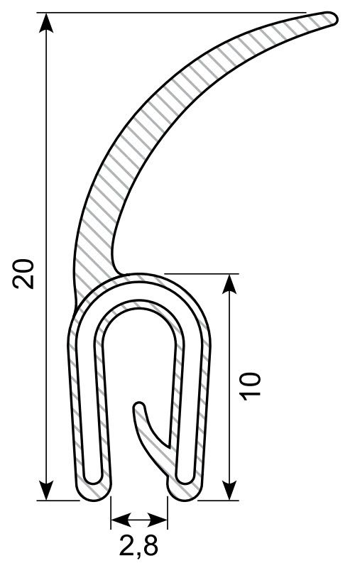 Kantliste TPE/POM grip 1.0-2.0