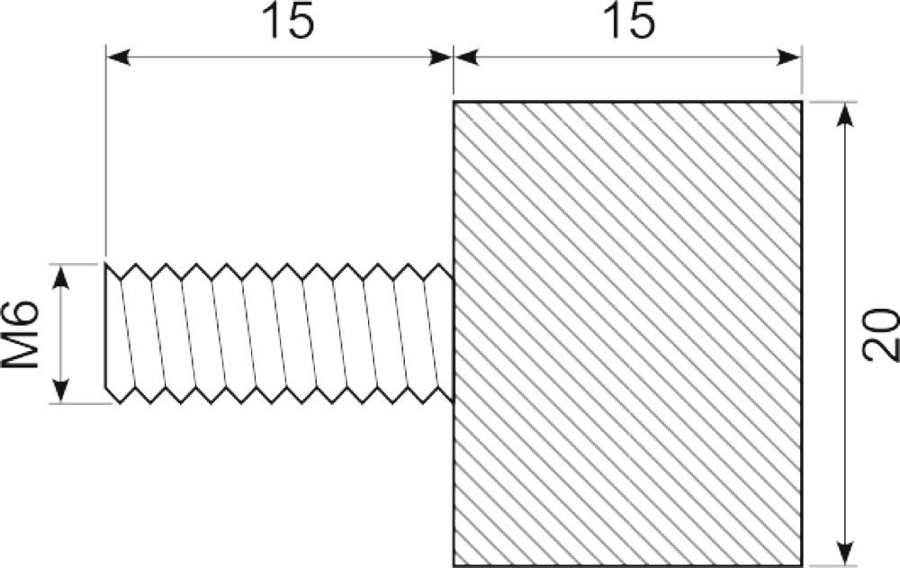 Vibrationsdæmper Ø20x15 mm