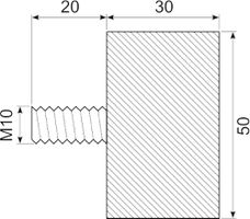 Vibrationsdæmper ø50X30 mm
