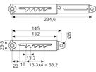 Teleskopbeslag 217mm