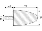 Vibrationsdæmper Ø 30x40 mm