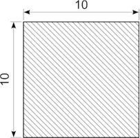 Siliconesvampegummi 10 x 10 mm hvid