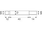 Grebstang Ø10 M8. t.Lgd. 66 mm
