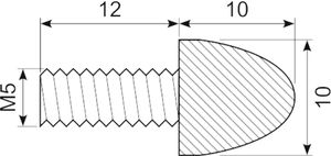 Vibrationsdæmper Ø10x10 mm
