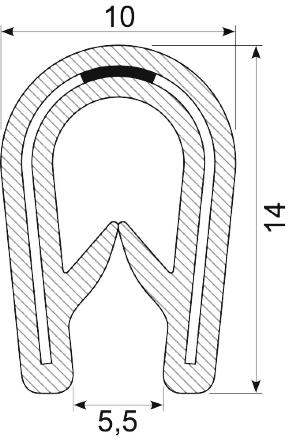 Kantliste PVC grip 1.0-4.0mm(3-5)