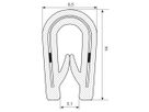 Kantliste  14x8.5mm PVC SH 70
1.5-2.5mm(1-3mm)
Steel Inser