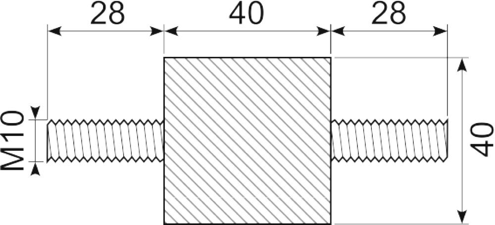 Vibrationsdæmper ø40X40 mm
