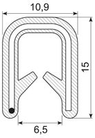 Kantliste EPDM grip 2.0-4.0 mm