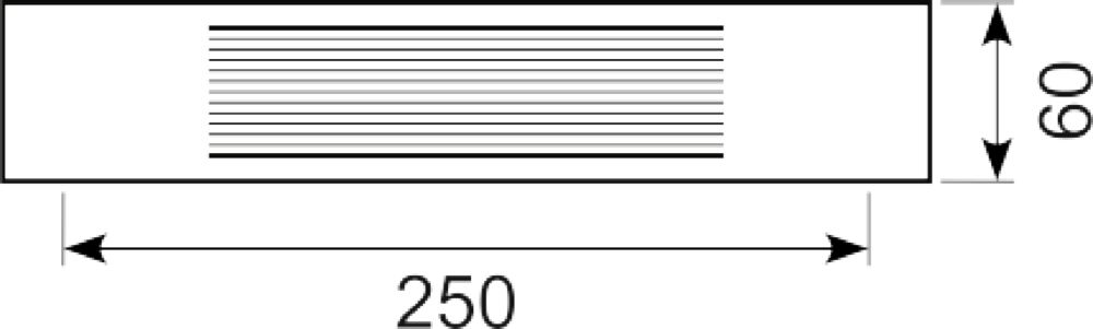 Dørstrop 60x250 mm(252mm)