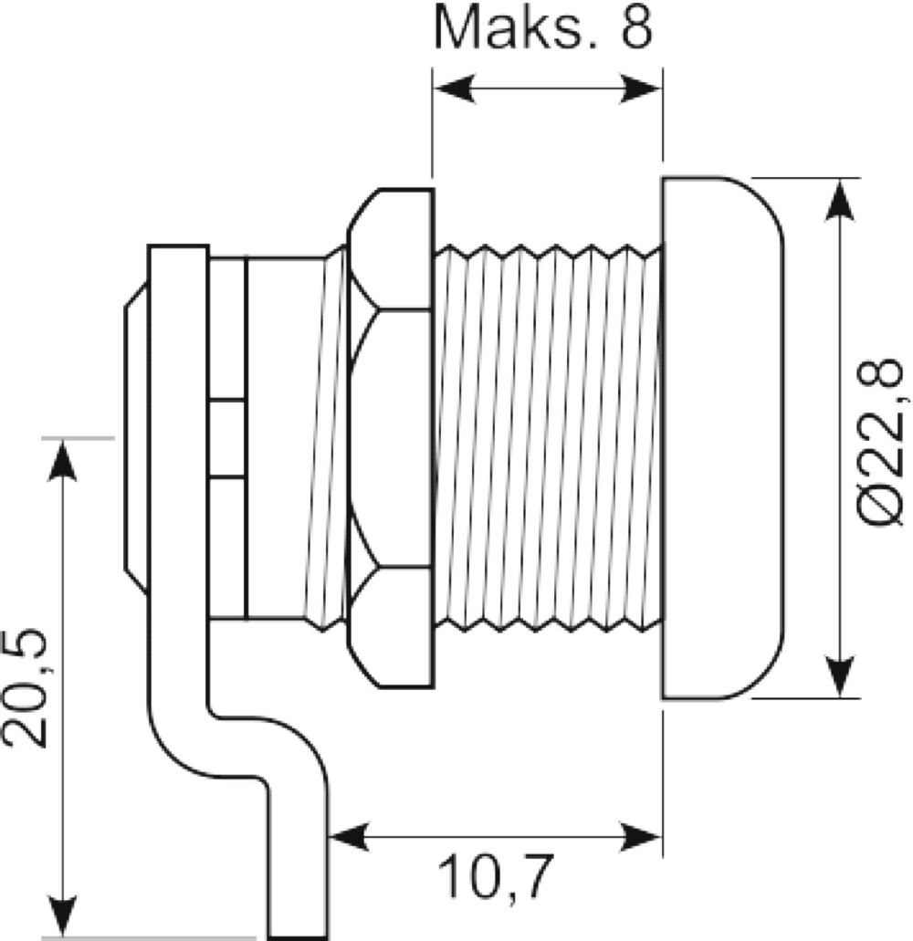Nøglecylinder CH501 omv. tunge