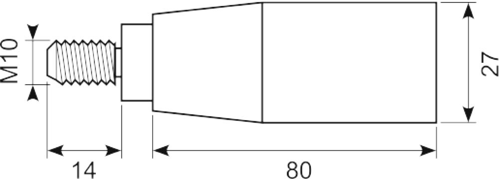Drejbart håndtag Ø27x80