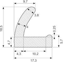 Gummiprofil EPDM vinkel