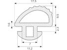 Gummiprofil m/fod epdm