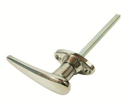 L-Dørgreb med flange. uden lås