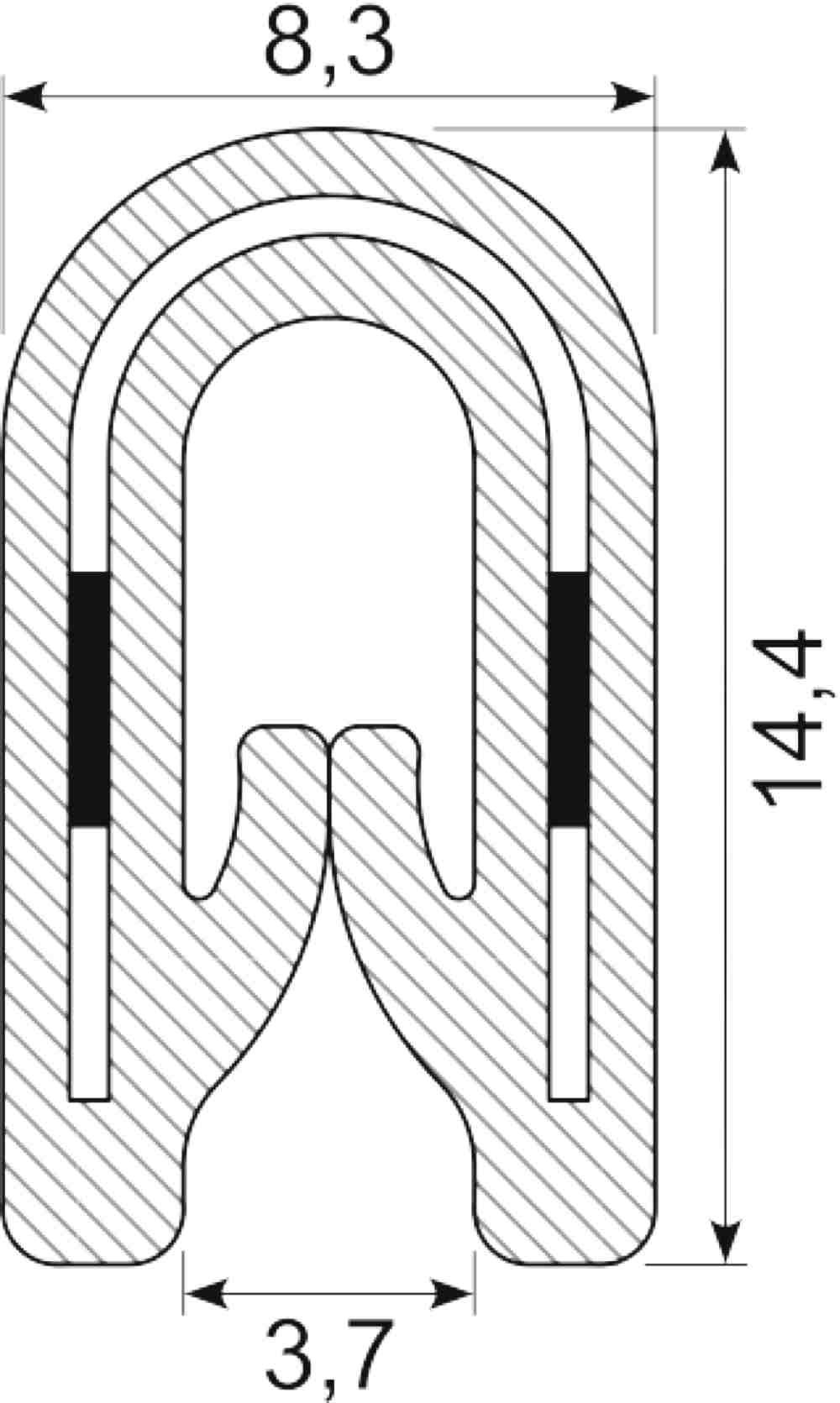 Kantliste TPE grip 1.0-2.5 mm