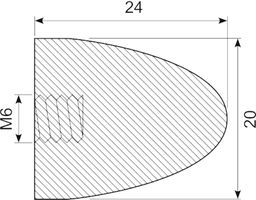 Vibrationsdæmper Ø20x24 mm