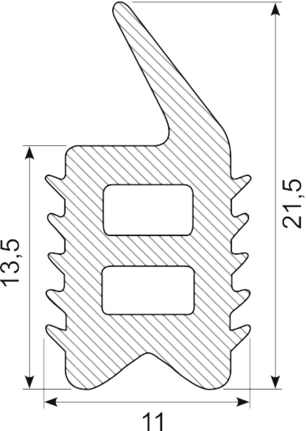 Elastisk PVC-Dørtætning