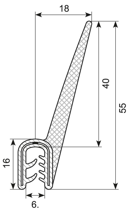 Kantliste Co.ex EPDM solid
