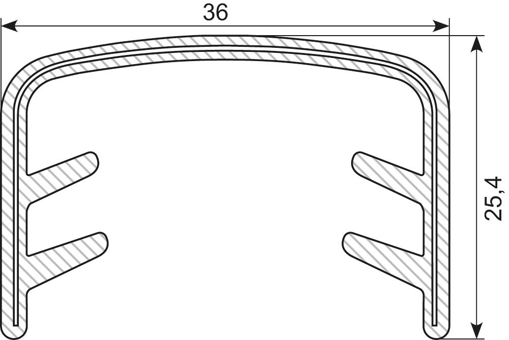 Kantliste 36x25.4
sort pvc grip 28-32mm
Shore 75