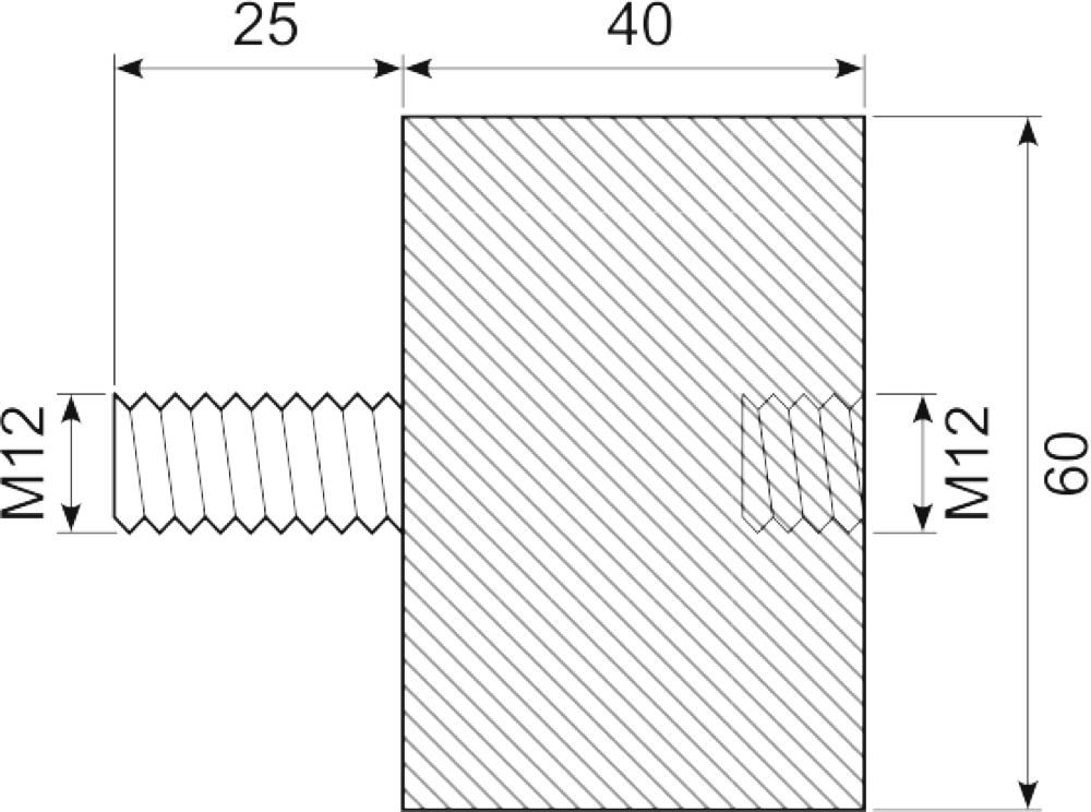 Vibrationsdæmper Ø60x40 mm