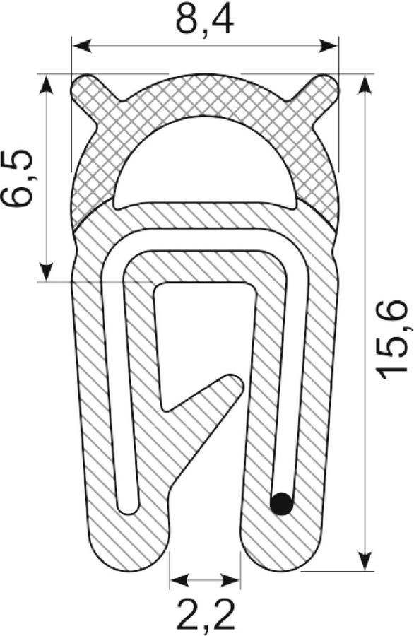 Kantliste Co.ex EPDM
M/ballon på ryg grip 1.0-2.0
Sh 60