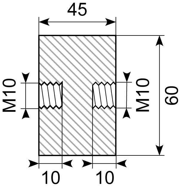 Vibrationsdæmper Ø60x45 mm