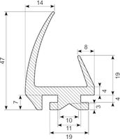 EPDM gummiprofil sh.65