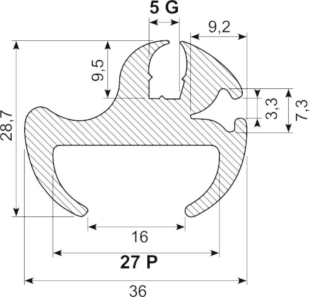 Rudeprofil EPDM