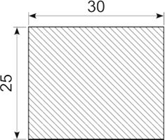 Svampegummi 30 x 25 mm EPDM