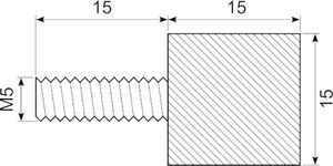 Vibrationsdæmper ø15X15 mm