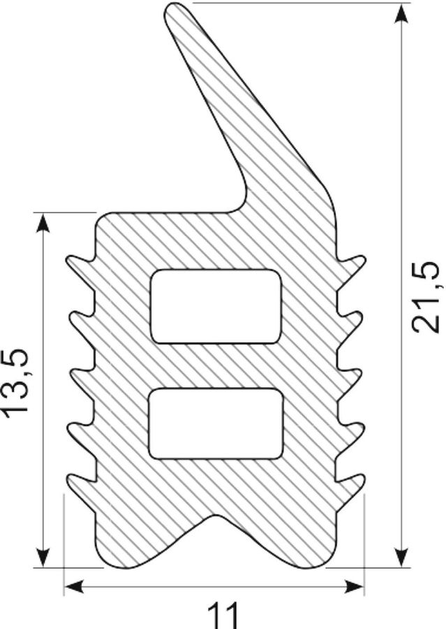Elastisk PVC-Dørtætning